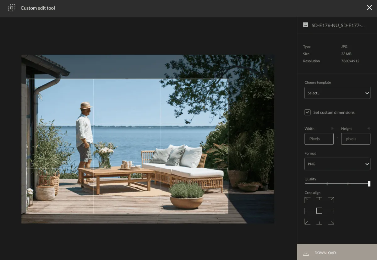 tagging and crop image