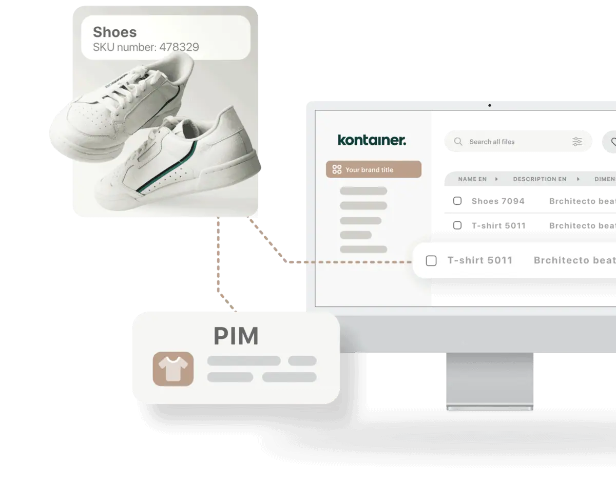 Kontainer PIM Übersicht Kontainer PIM für die einfache online Verwaltung von Produktdaten