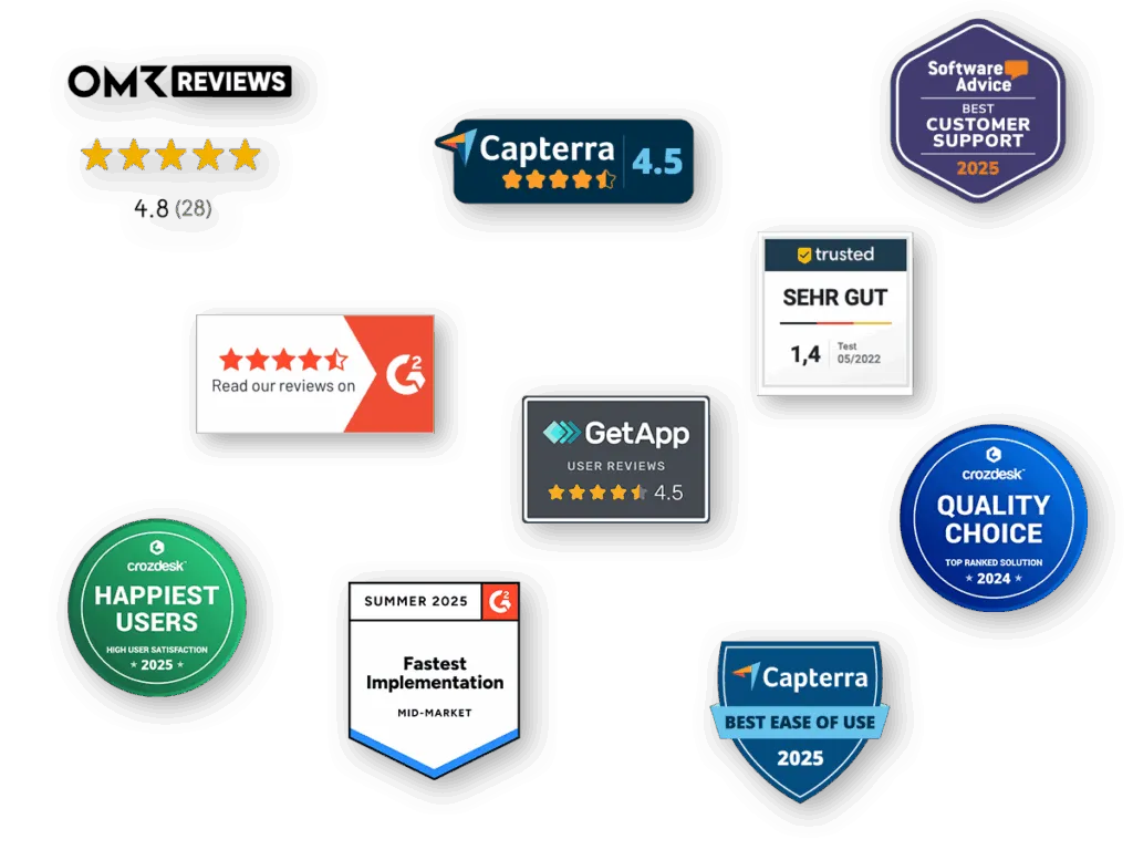 badges til review side Kontainer review platform badges