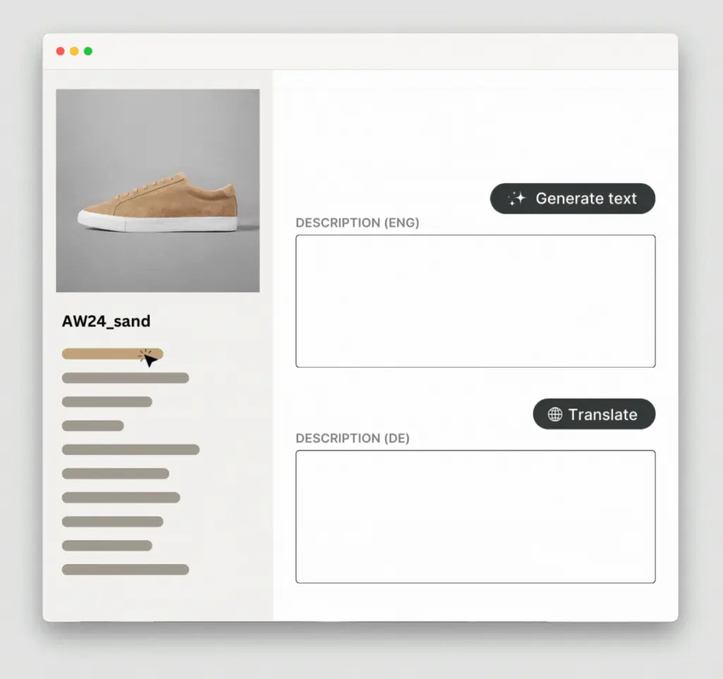 AI Animation_generating and translating text_Kontainer PIM Features AI tekst generering og oversættelser i Kontainer PIM