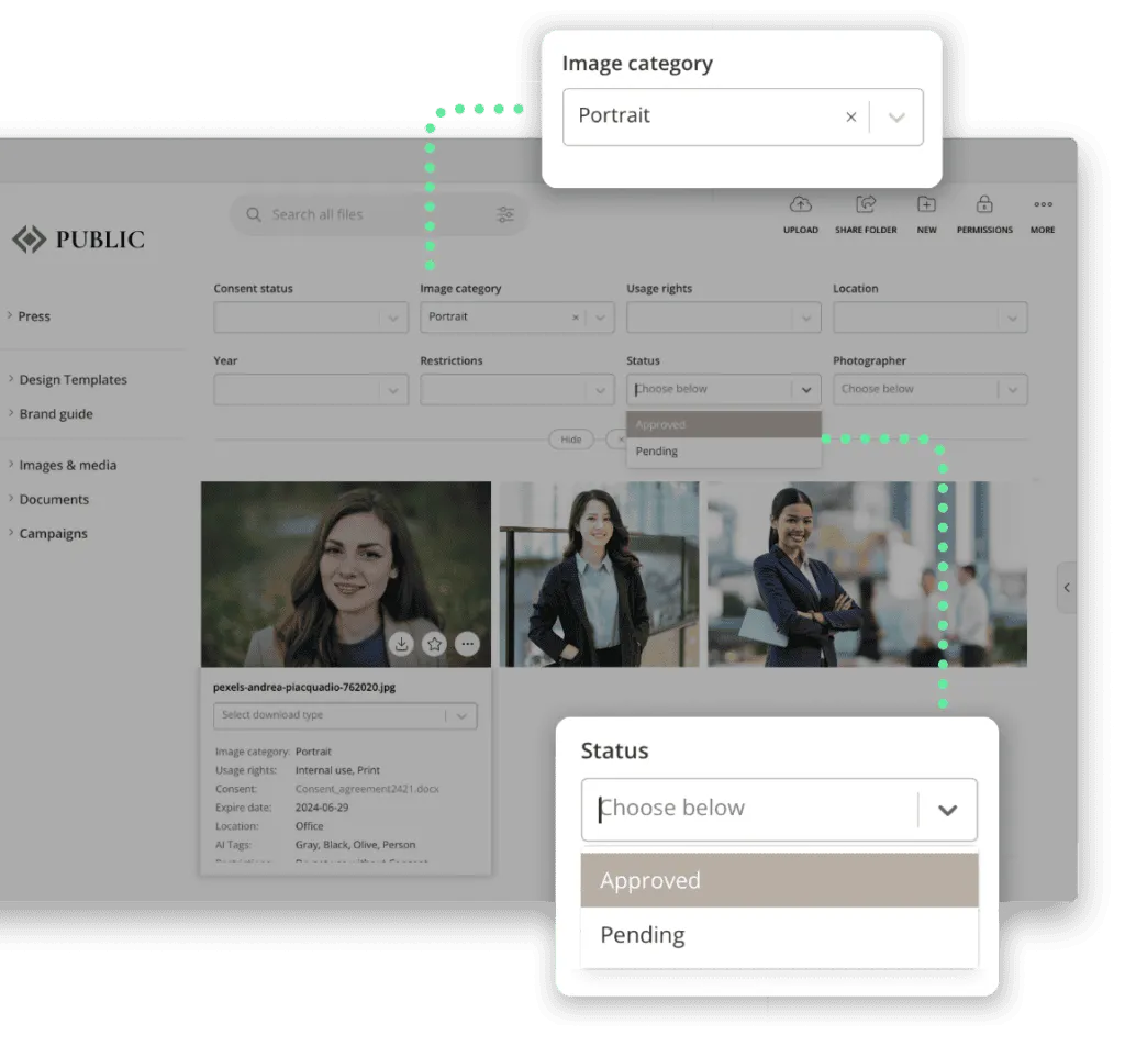 DAM for Public Admin_Searching Indhent nemt digitale samtykker med Kontainer DAM
