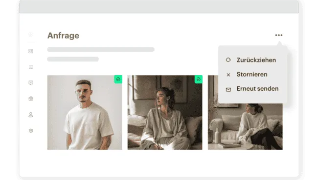 Winwillingung anfragen durch Kontainer
