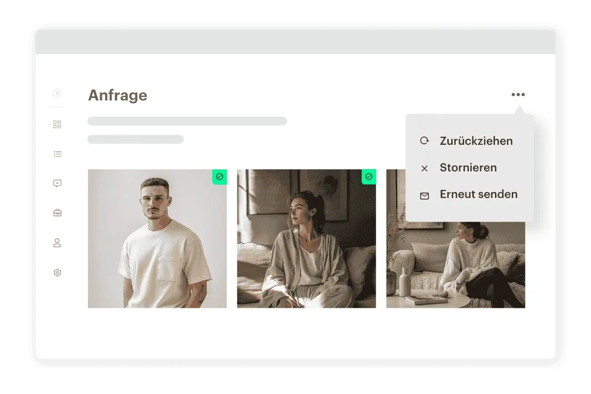Winwillingung anfragen durch Kontainer
