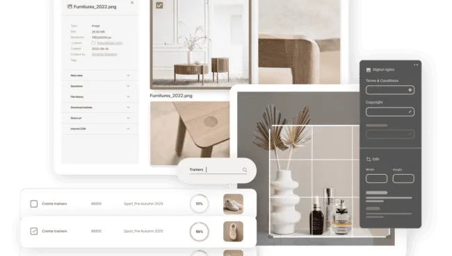 Kontainer DAM and PIM - organize, share, edit, search assets and data