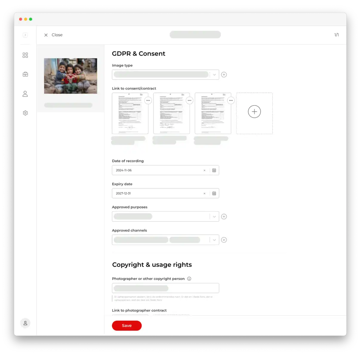 Danish Red Cross & Kontainer DAM_Consent & copyright Kontainer Red Cross consent handling