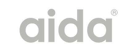 Aida logo with the tagline design since 1953 Denmark