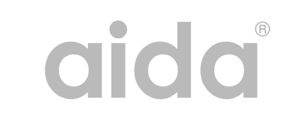 Aida logo with the tagline design since 1953 Denmark