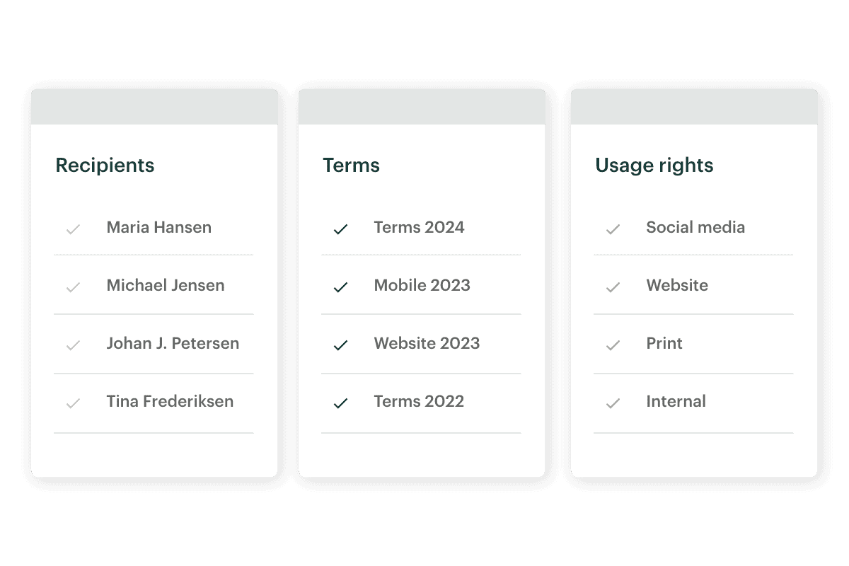 Kontainer consent tool step 1