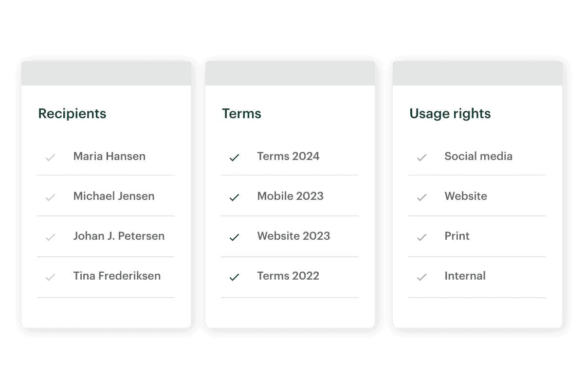 Kontainer consent tool step 1