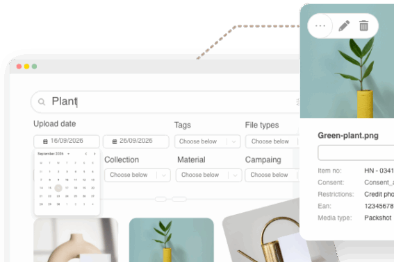 Detailed search and filtering options in Kontainer