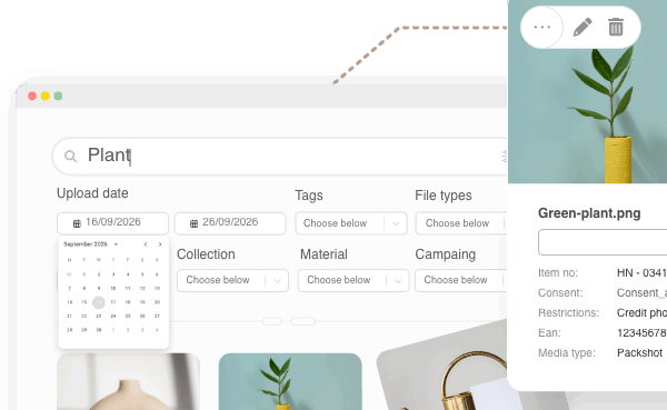 Detailed search and filtering options in Kontainer