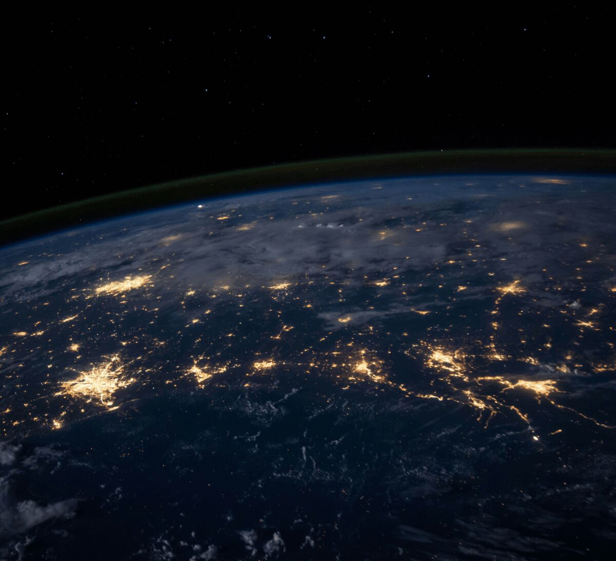 global security Kontainer Earth lights from space