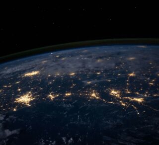 global security Kontainer Earth lights from space