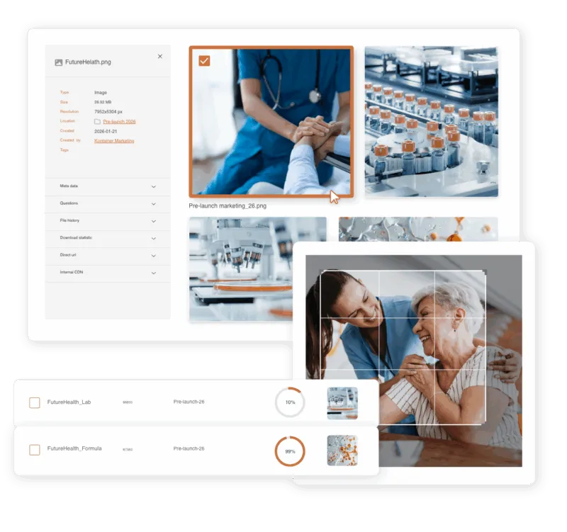 Kontainer DAM & PIM file and document management for healthcare organizations
